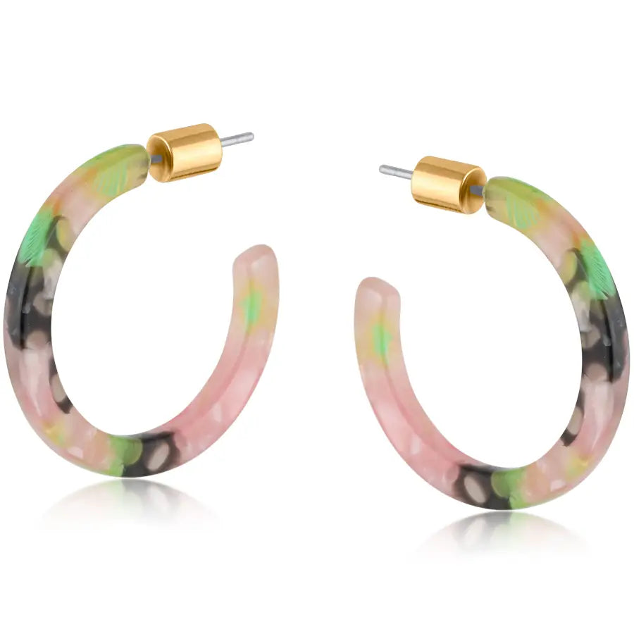 Skinny Resin Earrings - Pink