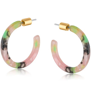Skinny Resin Earrings - Pink