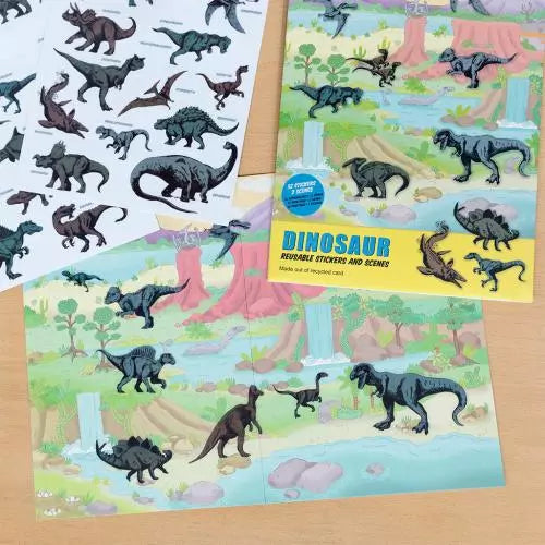 Dinosaur Reusable Stickers and Scenes
