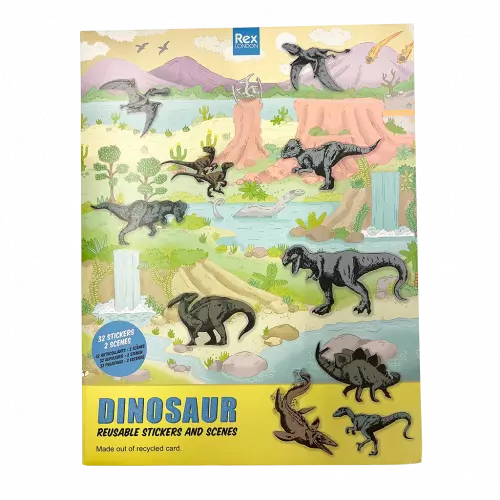 Dinosaur Reusable Stickers and Scenes
