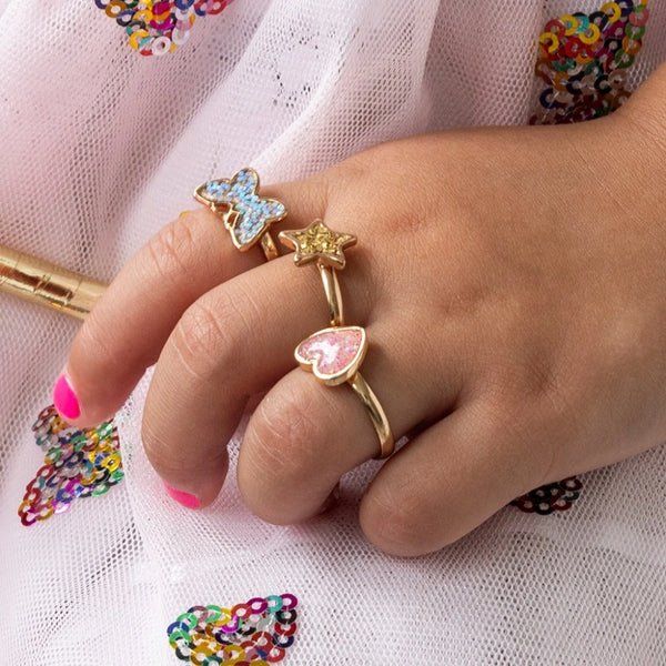 Glitter Rings (set of 3) - Fairies in the Garden