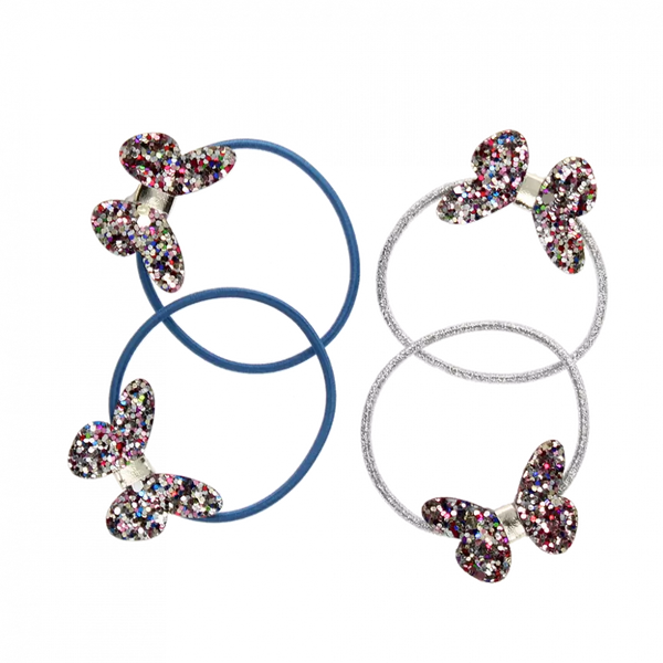 Glitter Butterfly Hair Bands (set of 4)