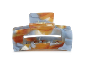 Blue & Brown Resin Bulldog Hair Clip