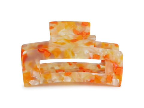 Orange Resin Bulldog Hair Clip