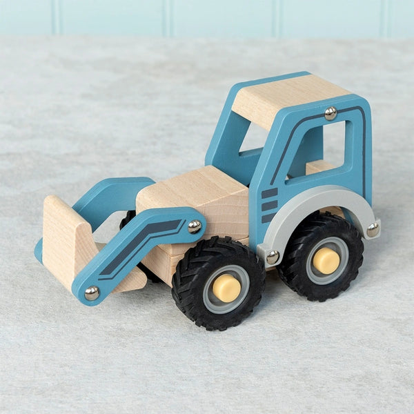 Wooden Push Along Vehicle Toy - Digger truck