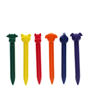 Animal Head Crayons - Set of 6