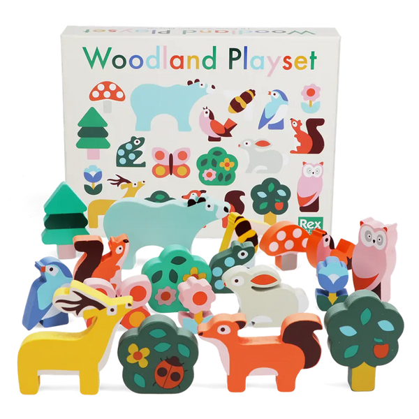 Wooden Animal Playset - Woodland