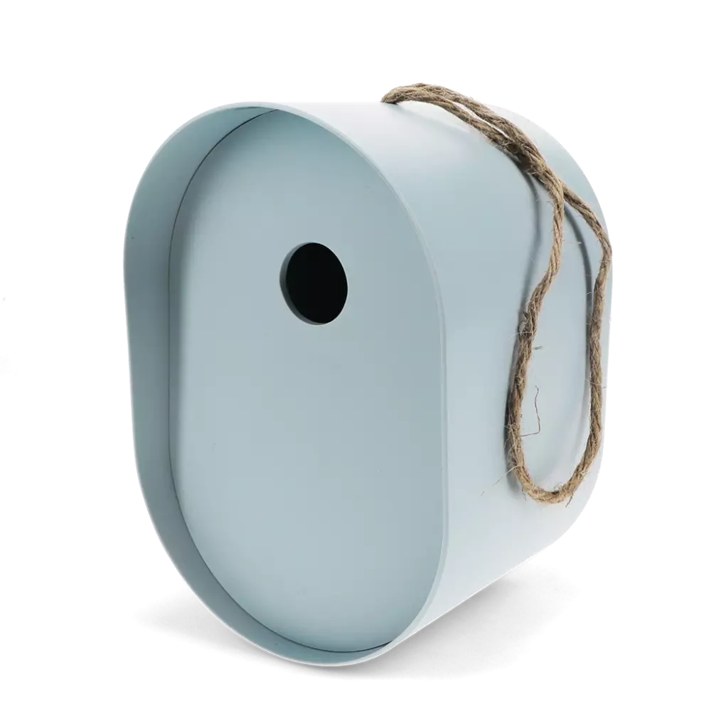 Blue Oval Bamboo Fibre Birdhouse