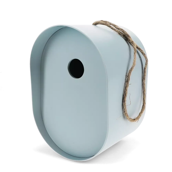 Blue Oval Bamboo Fibre Birdhouse