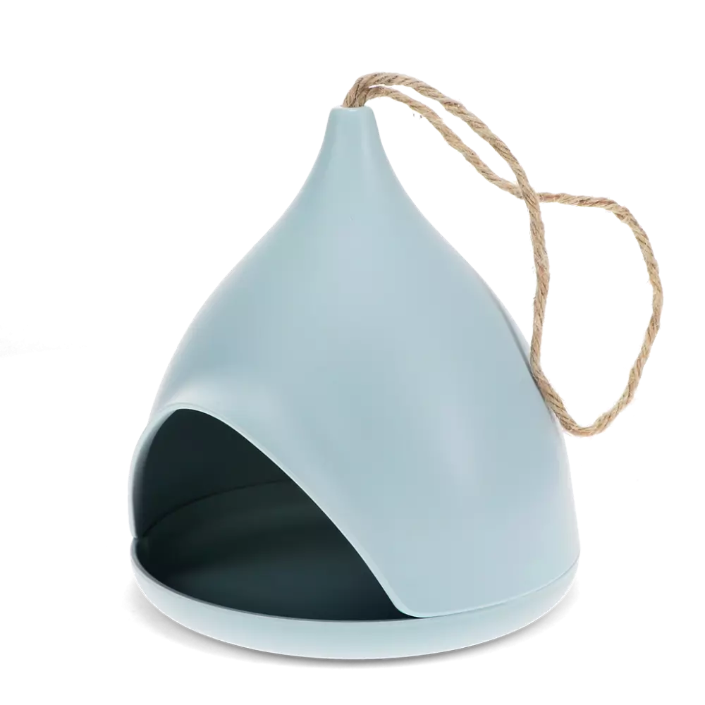 Blue Bamboo Fibre Bird Feeder