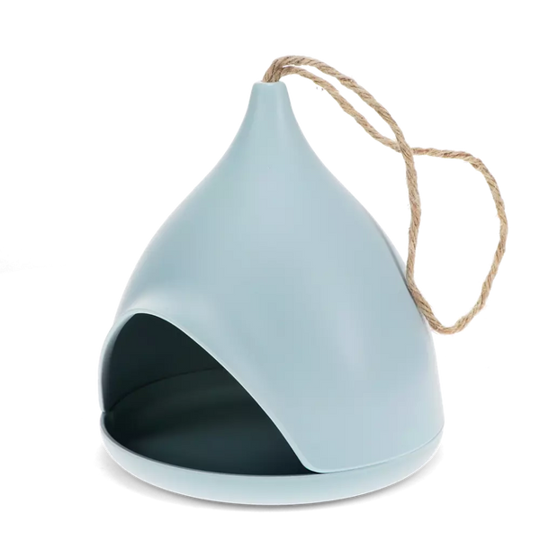 Blue Bamboo Fibre Bird Feeder