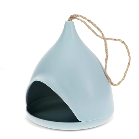 Blue Bamboo Fibre Bird Feeder
