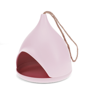 Pink Bamboo Fibre Bird Feeder