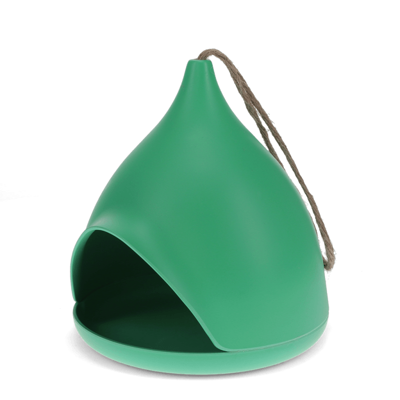 Green Bamboo Fibre Bird Feeder