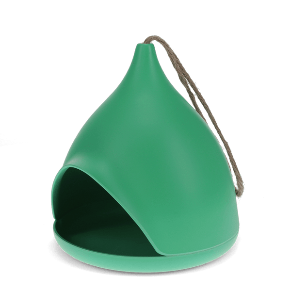 Green Bamboo Fibre Bird Feeder