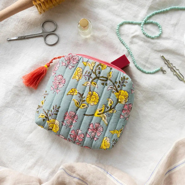 Floral Print Makeup Bag