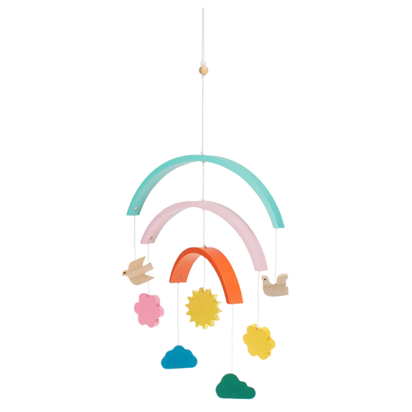 Wooden Rainbow Mobile