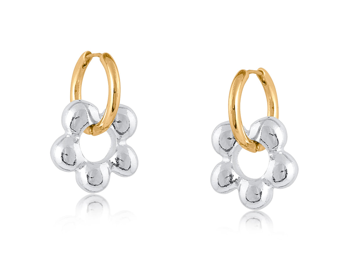 Silver Daisy Earrings