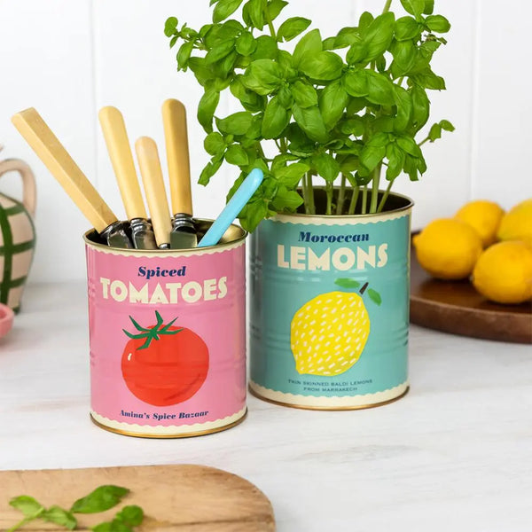 Medium Storage Tins (set of 2) -  Lemon & Tomato