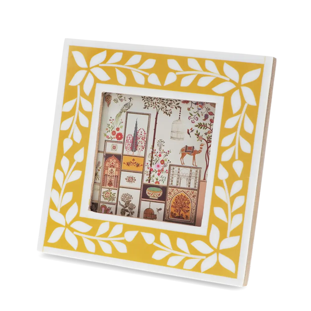 Resin Picture Frame - Yellow - TWO SIZES