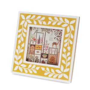 Resin Picture Frame - Yellow - TWO SIZES