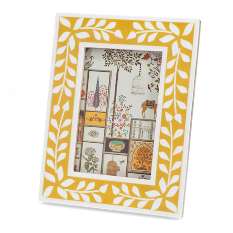 Resin Picture Frame - Yellow - TWO SIZES