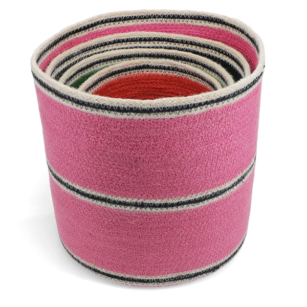 Round Jute Storage Baskets