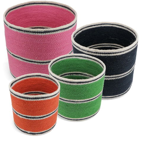 Round Jute Storage Baskets