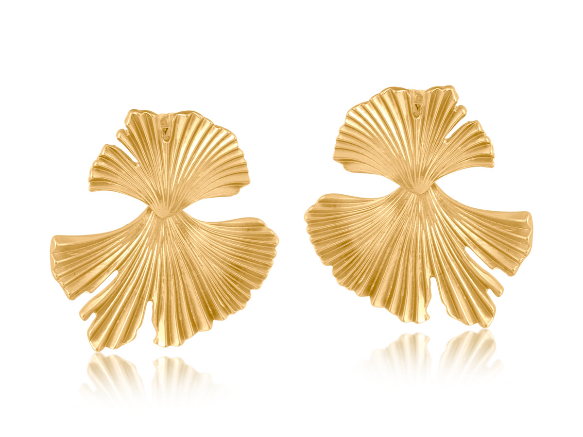 Ginko Leaf Dangle Earrings