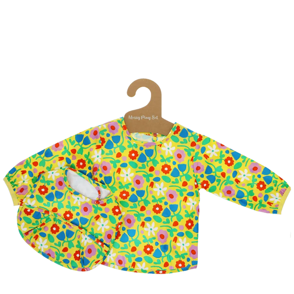 Messy Play Bib and Vest Set - Yellow Sunburst