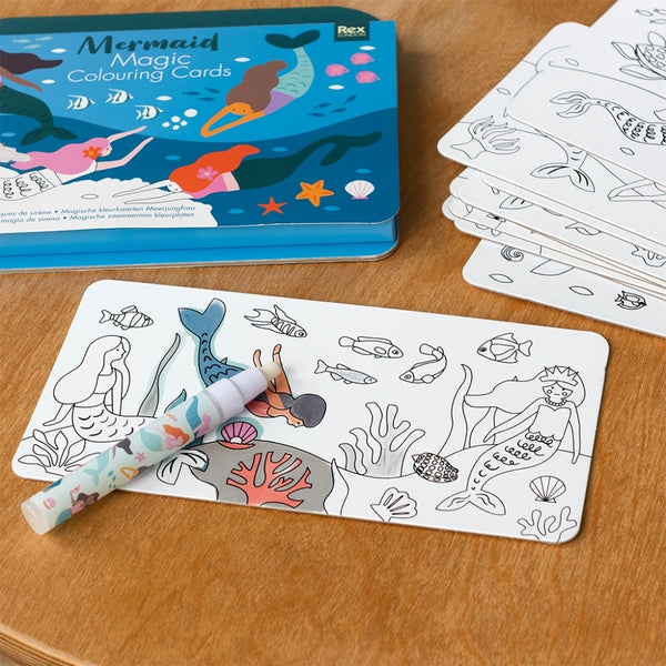 Magic Water Colouring Cards - Mermaids