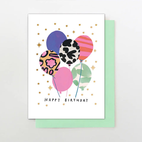 Bunch of Birthday Balloons Greeting Card