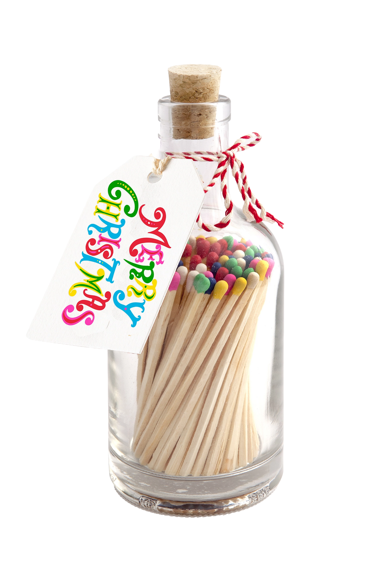 Merry Christmas Tag Match Bottle