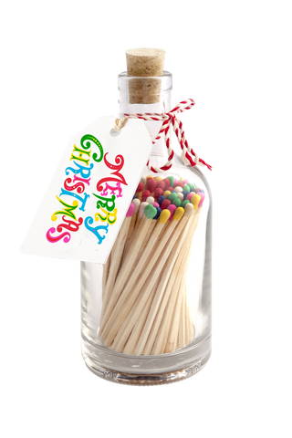 Merry Christmas Tag Match Bottle