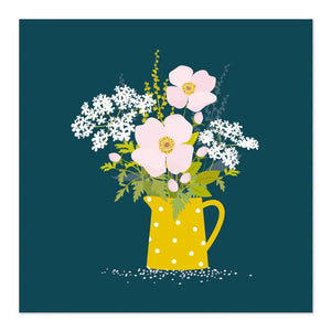 Blank Greetings Card | Art Card with Yellow Jug