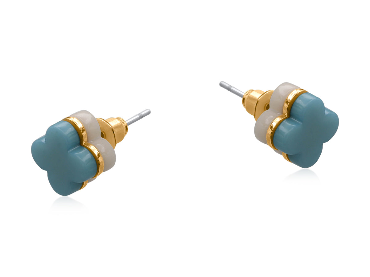 Clover Shaped Enamel Studs