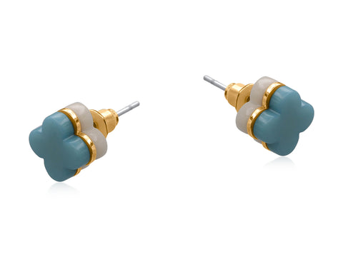 Clover Shaped Enamel Studs