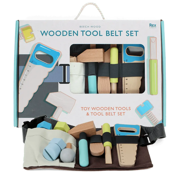 Wooden Tools and Tool Belt Playset