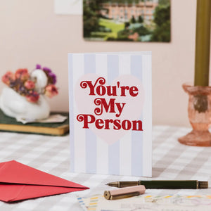 'You're My Person' Card with Biodegradable Glitter