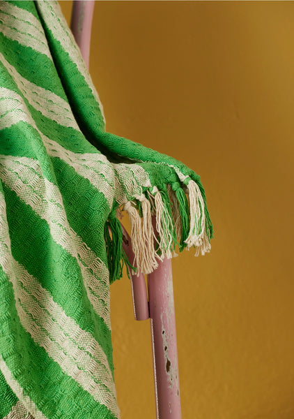 Green Berge Stripe Throw