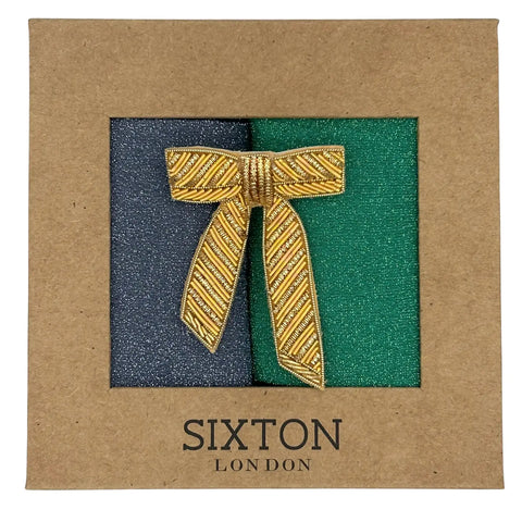 Sparkle Sock Duo Box with Bow Brooch