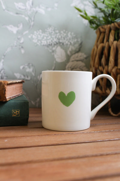 Small Green Heart Mug