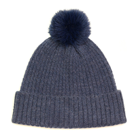 Recycled Blend Classic Blue Bobble Hat