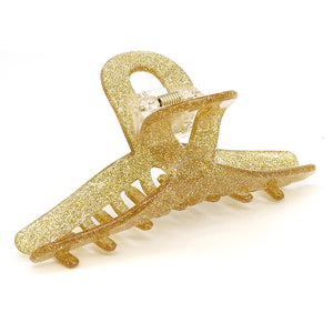 Champagne Glitter Looped Claw Clip