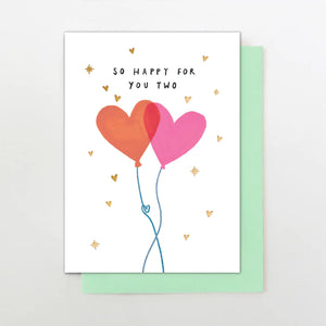 So Happy For You Two Greeting Card