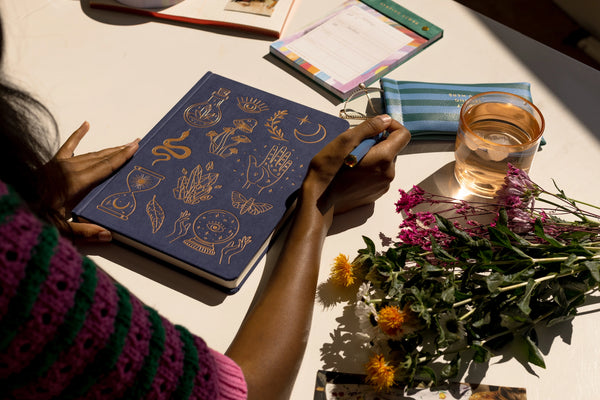Suedette Jumbo Journal - Mystic Icons