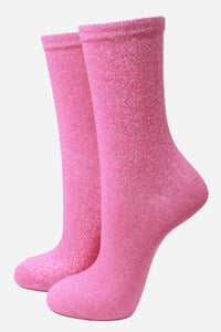 Pink Glitter Sparkly Socks