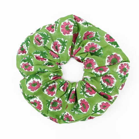 Green and Pink Scrunchie