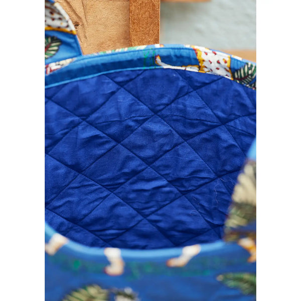 Blue Jungle Print Laundry/Storage Bag