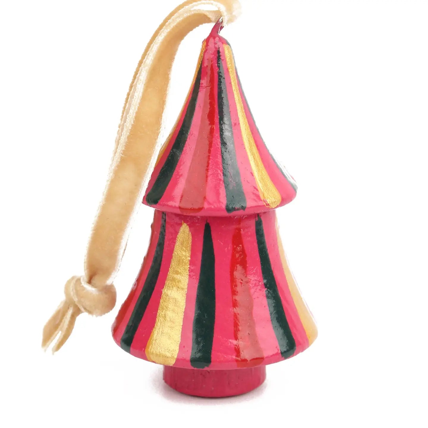 Pink Rainbow Mini Stripe Tree Bauble Decoration